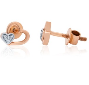 Pendientes de Diamantes CZ en Oro Rosa, Chapados en Oro de 14K, Joyería de Lujo para Mujer, Elegantes para Fiestas, Uso Diario, Regalos - Product Image 4