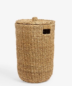Panier à linge rond en jonc de mer, fait main, panier de rangement, vente en gros, écologique, fabriqué au Vietnam - Product Image 1