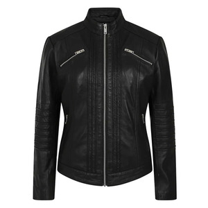 Chaquetas de Cuero Genuino para Mujer, de la Mejor Calidad, con Precio de Mayoreo, Chaquetas de Cuero para Mujer, Estilo Motociclista - Product Image 1