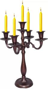 Candelabro de Cristal de Lujo de Alta Calidad con 5 Brazos, Estilo Antiguo, Sin Electricidad, Portavelas de Metal para Bodas - Product Image 4