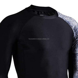 Manches longues hommes Rash Guard Compression à séchage rapide BJJ Rush Guard pour l'entraînement Sports protection solaire manches longues léger - Product Image 4