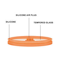 Boîtes de rangement hermétiques empilables transparentes pour aliments Couvercles en verre trempé pour aliments au micro-ondes pour l'organisation de la cuisine