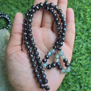 ลูกปัดมอยส์ซาไนต์สีดำและสีน้ำเงินขนาด 14 นิ้ว 7 มม. สีดำ และ 6.5 มม. ลูกปัดแบบกำหนดเอง และเครื่องประดับเพชรอื่นๆ - Product Image 2