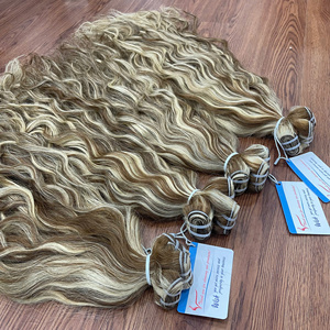 Extensions de cheveux naturels ondulés en trame, couleur piano, double épaisseur, fournisseur de premier plan - Product Image 6