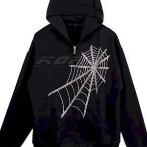 Sweat-shirts à strass pour hommes, tendance, décontractés, brillants, streetwear, avec fermeture éclair - Product Image 3