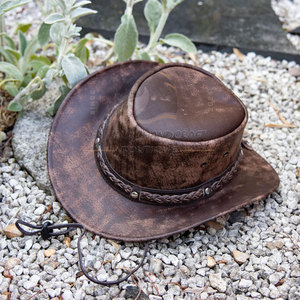 Sombreros de Cuero de la Mejor Calidad, Nuevo Estilo, Unisex, Color Sólido, Precio Razonable, Sombreros de Cuero para Hombre y Mujer - Product Image 4