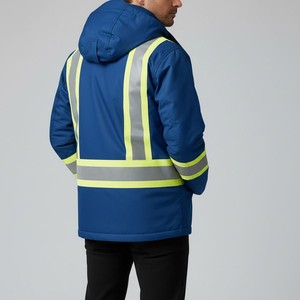 High Visibility Reflective <b>Jacket</b> with Reflective Tape for Road Construction and Traffic Safety Personnel - Product Image 2