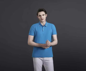 Camisas Casuales Personalizadas de Alta Pureza para Hombre, de Algodón Suave de Punto, Antiarrugas, de Secado Rápido, Manga Corta, con Logotipo Impreso Personalizado - Product Image 3
