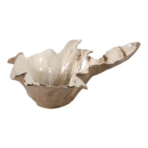 Handmade Aluminum Tabletop Vase Modern Design 20 Inch Length Gold Finish Eco-Friendly Holds Water Decorative <b>Bowl</b> - Product Image 2