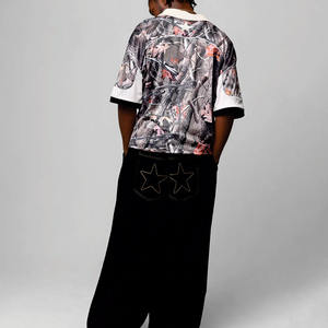 Wholesale Unisex Custom Camo <b>Mesh</b> American Football Jerseys Men Oversized T-Shirts Breathable Number Print OEM ODM Manufacturer - Product Image 2