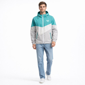 Chaqueta Cortavientos de Lona para Hombre, Diseño Único, Alta Calidad, Ligera, Secado Rápido, Transpirable, Colores Contrastantes, Chaquetas para Hombre de Moda - Product Image 1