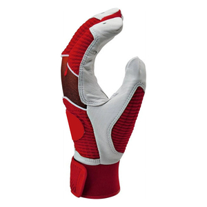 Nouveaux gants de softball pour jeunes, couleur blanc et rouge, ajustement confortable, en cuir, avec sangles. - Product Image 6