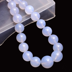 Cuentas Redondas Lisas de Calcedonia AAA de 10mm-15mm, Calcedonia Azul Natural, Piedras Preciosas Semipreciosas Sueltas para la Fabricación de Joyas - Product Image 3
