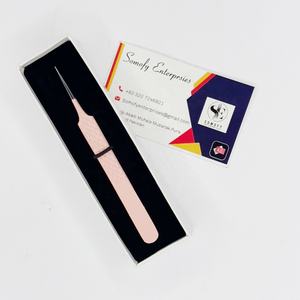 Customizable Private Label Stainless Steel Eyelash Tweezers Strong Hold <b>Fiber</b> Tip Straight Volume Extensions Sustainable <b>Product</b> - Product Image 4