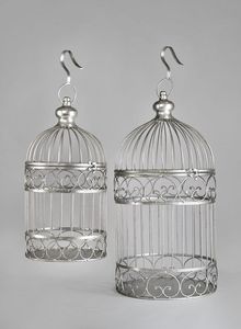 Lanterne en fil métallique personnalisée en forme de cage à oiseaux avec découpes de papillons, décoration shabby chic pour la maison et le jardin, cage à oiseaux décorative de table - Product Image 5