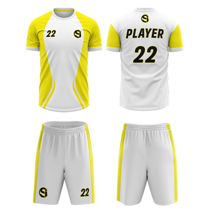 Meilleures ventes : Ensemble maillot et short de football pour homme, 100 % polyester, antibactérien, manches courtes, qualité professionnelle, vente en gros - Product Image 3