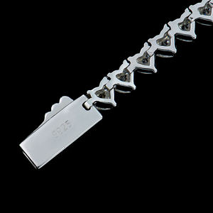 Bracelet de luxe pour femme en diamant taille poire, pierre naturelle, or blanc, certifié GIA, bijoux de mariage - Product Image 2