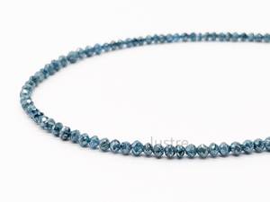 Cuentas Redondas Facetadas de Diamante Azul Natural de 3 mm, Calidad AAA+, Hilo de Piedras Preciosas Genuinas para la Fabricación de Joyas, Suministro al por Mayor - Product Image 3