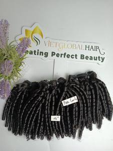 Alta calidad para extensiones de cabello humano crudo de trama doble rizado Pixie Super doble dibujado sin enredos o procesamiento precio al por mayor - Product Image 3