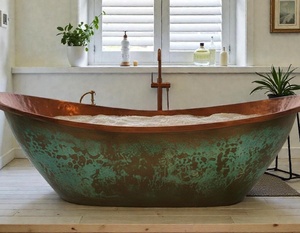 Baignoires en cuivre de luxe pour hôtels boutique, baignoires en cuivre haut de gamme pour salles de bain, baignoires en cuivre pour designers d'intérieur - Product Image 5