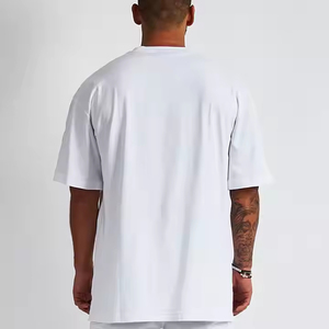 เสื้อยืดคอกลมโอเวอร์ไซส์ผ้าฝ้ายถักสำหรับผู้ชายใส่สบายระบายอากาศได้ดีเป็นมิตรกับสิ่งแวดล้อม เหมาะสำหรับใส่ลำลองในชีวิตประจำวันและกิจกรรมกลางแจ้ง - Product Image 2