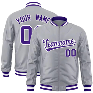 Customizable Red Varsity Jacket Men's Preppy Style Embroidered Team Name Number Front Back Personalized Polyester Autumn Wear - Product Image 2