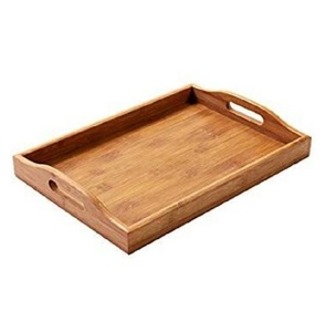 Plateau en bois polyvalent avec finition élégante pour servir des boissons, des collations, des repas, des desserts, du petit-déjeuner et pour l'organisation de la table - Product Image 4