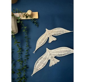 Décoration murale artisanale en forme d'oiseau en rotin, écologique, pour chambre d'enfant, artisanat décoratif. - Product Image 4