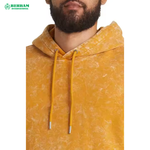 เสื้อฮู้ดดี้ผ้าฟลีซคุณภาพสูง 300 GSM ผ้าฝ้าย 100% สกรีนโลโก้ตามสั่ง สไตล์สตรีทแวร์ ล้างสีแบบแอซิด พิมพ์ลายสกรีน เสื้อฮู้ดดี้และเสื้อสเวตเชิร์ตแบบสวมหัว - Product Image 6