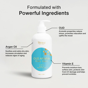 Oud Body Wash Gel with <b>Argan</b> <b>oil</b> Deeply Cleansing and Moisturizing Shower Gel Brightening Body Wash with Moisturizing Effect - Product Image 2