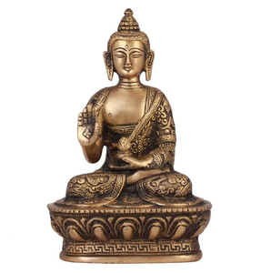 Estatua de Buda Gautama de Latón Hecha a Mano, Estilo Tradicional de Lujo, Decoración Art Deco para Oficina y Hogar, para Halloween - Product Image 2