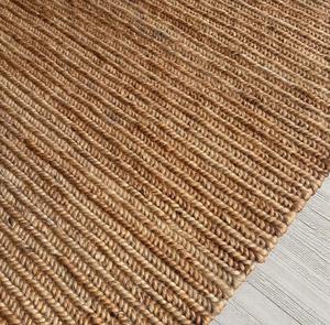 Alfombra Abstracta de Yute Natural - Alfombra de Fibra Trenzada Hecha a Mano - Tapete Moderno Ecológico Antibacteriano Antideslizante para Sala de Estar - Product Image 6