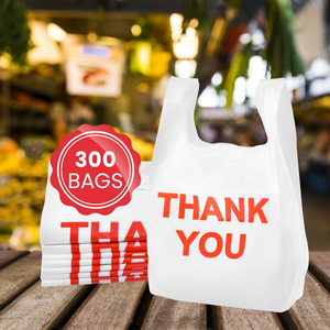 Sac poubelle biodégradable en HDPE avec poignée pour les supermarchés et la vente au détail, 12 x 20 pouces - Product Image 1