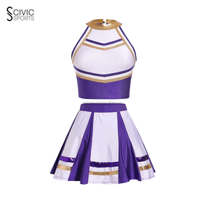 Venta al por mayor diseño personalizado de manga larga uniformes de porristas negro Cheer Dance trajes de alta calidad uniformes de competición - Product Image 5