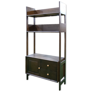 Modern with Cabinet and Drawer Vietnam Origin for Home Furniture <b>Bookcase</b> Dark Coffee Beech MDF Customizable Certified - Product Image 3