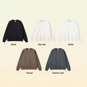 Sudadera Unisex de Cuello Redondo en Tonos Neutros para Otoño, Mezcla de Poliéster/Algodón, Corte Regular Informal, Transpirable y Ecológica - Product Image 2