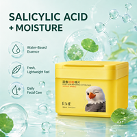 RME Disques de coton hydratants anti-acné avec acide salicylique, extraits végétaux et soin hydratant pour le visage 70 unités