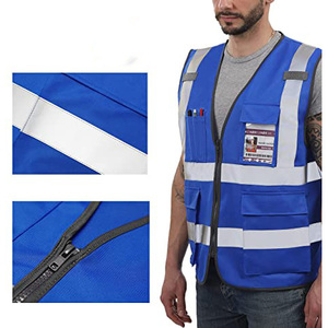 Hi-Vis Contrast Safety Workwear Reflective <b>Overalls</b> Rainwear Bib Pants - Product Image 3