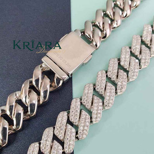 Collar de Moissanita para Hombre y Mujer, Diseño de Corte Brillante Redondo, Plata S925, Joyería de Lujo - Product Image 3