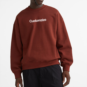 Sweat-shirt oversize pour homme en coton molletonné de qualité supérieure, coupe ample et décontractée, col rond, manches longues, style streetwear décontracté, chaud et confortable - Product Image 3