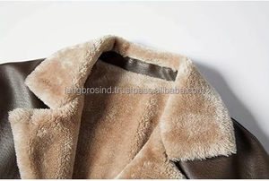 Men's Genuine Sheepskin <b>Trench</b> <b>Coat</b> Sherpa Shearling FOX Fur Lining High Quality Plus Size Blazer Long Winter Warm - Product Image 5