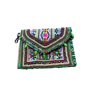 Colorful Indian Handmade <b>Beaded</b> Bag Luxury Ethnic Craft Durable Trendy Style Premium Eth <b>Crystal</b> Fashion Accessory Casual Purse - Product Image 2
