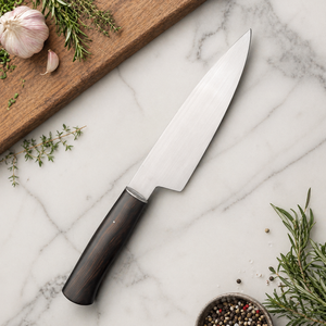 Custom Handmade Modern Chef <b>Knife</b> Stainless Steel Blade 8-9.9in Length Ambidextrous Wooden Handle 3.0mm Thickness Extra <b>Sharp</b> - Product Image 6