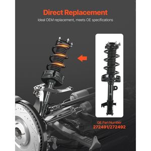 2 Amortiguadores Delanteros con Resorte Helicoidal Compatibles con Honda CR-V 2007-2014 - Product Image 3