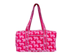 Sac fourre-tout en coton matelassé à imprimé éléphant pour femmes, vente en gros, Niharo N-DB-1 |   Sac à bandoulière en tissu indien fait main |   Grand Voyage - Product Image 1