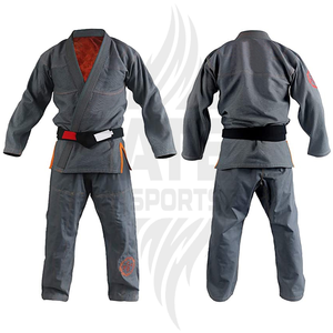 Uniformes de Judo y BJJ Satex Personalizados de Alta Calidad al por Mayor, Kimono Rojo con Logotipo Frontal, Transpirable, de Secado Rápido, Poliéster/Algodón - Product Image 3