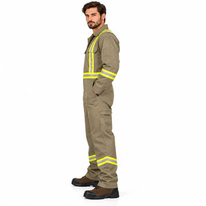 Combinaison 100% coton, logo personnalisé, vêtements de travail OEM, vente en gros d'usine, combinaisons de travail respirantes, combinaisons de sécurité industrielles pour hommes - Product Image 5
