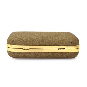 Designer Handmade Women's Embroidered Shiny <b>Bronze</b> color <b>Clutch</b> Purse Evening <b>Clutch</b> <b>Bag</b> with Detachable Chain Strap for women - Product Image 5