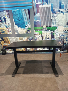 Lumetal Modern Height Adjustable <b>Electric</b> <b>Desk</b> Frame Home Office <b>Electric</b> Standing <b>Desk</b> metal Frame glass top - Product Image 1