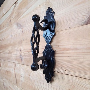 Poignée de porte en fer forgé Iron Nature, résistante à la rouille, facile à installer, finition peinte style asiatique pour portails - Product Image 4